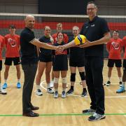 Dr Dave Parry and Alex Porter are excited to bring volleyball to the University