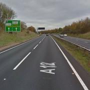 Traffic - the incident happened on the A12 heading northbound  Picture: GOOGLE MAPS