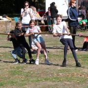 Heave – youngsters have a go at the tug of war