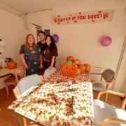 Halloween - pumpkin preparations for the shelter residents