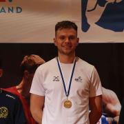 Top man - Lewis Richardson with his gold medal following his victory in Finland Picture: GB BOXING