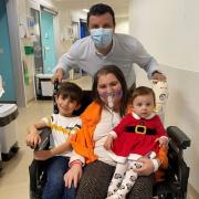 Loved - Nicoleta Tuna and her family during her treatment at hospital in 2022