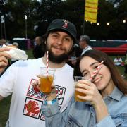 Cheers - Alfie Earnshaw and Pheobe Girling at the festival in 2021