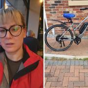 Heidi Mcshera, of Colchester,  and her bike which has now been found
