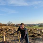 Change making - Robert Strathern, Fairfields Farm co-owner, is urging people to choose their favourite name for the new woodlands, for the chance to win a supply of crisps.