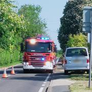 Fire - firefighters tackled a shed blaze in Mersea Road