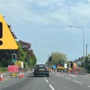Delays - temporary traffic lights cause delays
