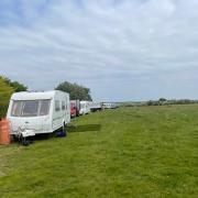 Site - the travellers have relocated to the site in Hilly Fields