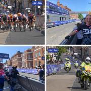 Cheered on - crowds watched on in Colchester as RideLondon racers zoomed through