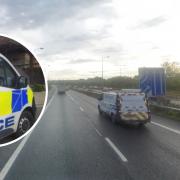 Reopen - police officers are at the scene at the M25A