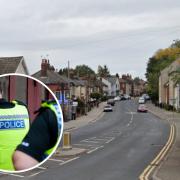Raid - police officers raided Brian Overholt's property in Mile End Road, Colchester