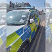 Ticketed - a police car was slapped with two penalty charge notices in Clacton