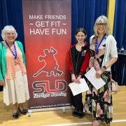Dancers - Jackie Stanton with granddaughter and daughter Evie and Clarissa Vaughan