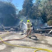 Fire - an outbuilding caught fire at a property near Colchester Road in Mount Bures