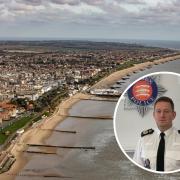 Pledge - the Chief Constable of Essex Police, inset, has vowed to ensure the north east essex coast thrives this summer