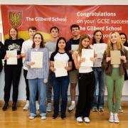 Congratulations - pupils at The Gilberd School collected their GCSE results