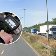 Speeding - Rumbelow was caught driving at 111mph for almost one mile