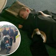 Upsetting - Roman Will, one, had to sleep on the floor of the prayer room at Edinburgh Airport after his family were refused boarding to their flight home from Edinburgh