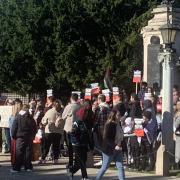 Rally - A protest was held outside Colchester's Castle Park yesterday
