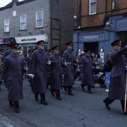 The Remembrance Sunday parade in Colchester