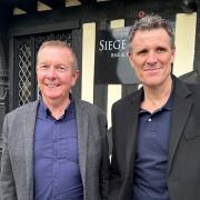 Inspiring - event organiser Simon Crow and Tory candidate James Cracknell
