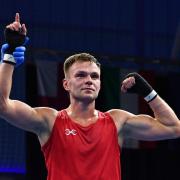 Winning feeling - Lewis Richardson celebrates after winning gold for England at the Boxam Tournament, in Spain