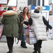 Shoppers pictured in Colchester city centre