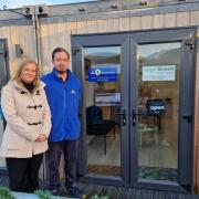 Owners: Louise and Richard O’Loughlin outside their new office space