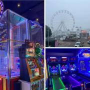 Fun - Clacton Pier's arcade and in the fog