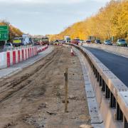 Delay - the ongoing work on the A12 between Marks Tey and Stanway. Image: National Highways
