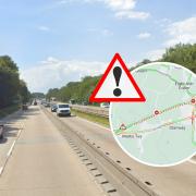 The A12 has been closed near Colchester for emergency repairs
