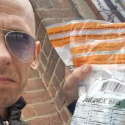 Not happy - Colchester resident Jamie Cunliffe and his seized medicinal marijuana