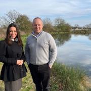 Water conservation - Andrey Ivanov with ITV Anglia's Tanya Mercer