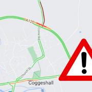 Incident - Police are at the scene of a crash on the A120 near Coggeshall this morning