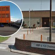 Charged - the eight defendants are charged with drugs offences and bringing items into Chelmsford prison