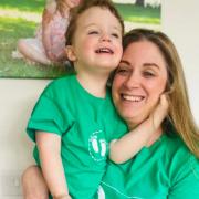 Family - Katie May with two-year-old son Oliver, who is autistic