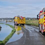 Emergency – two fire engines and the coast guard are on the scene