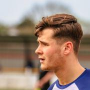 On target: Archie McFadden scored for Witham Town in their 2-1 defeat to Lowestoft Town.