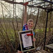 Success - Harry Jeffery, from Colchester, achieved a Guinness World Record for his distance covered by hooks