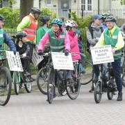 More than 60 children and adults took part in the ride, allowing children to enjoy a safe bike ride