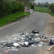 Anger - the fly-tipped waste in Lovers Lane