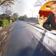In progress - an image of Berechurch Hall Road and an inset image of Councillor Dave Harris