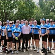 Fantastic - Chris Boardman MBE pictured in the middle with members of the VCR Colchester at the Re-Cycle Spring Sportive