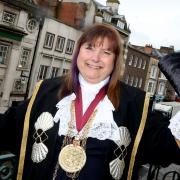 Celebration - the new mayor of Colchester, Lesley Scott-Boutell