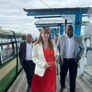 Campaign - deputy Labour leader Angela Rayner visited Southend Pier on Monday