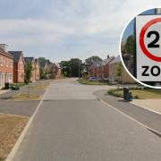 Road - Maigold Avenue and an inset image of a 20mph sign