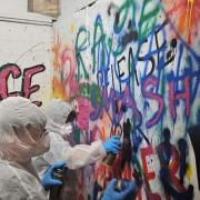 Transformation - in the last week children have been spray panting the new rage room