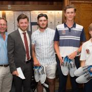Runners-up - the Colchester juniors who came second in the team competition at the Pro-Am. The team name was Junior Coconuts and pro Tom Wiskin, Cai James, Dan Nicholls and Charlie Allison are pictured with club captain Mike Withers