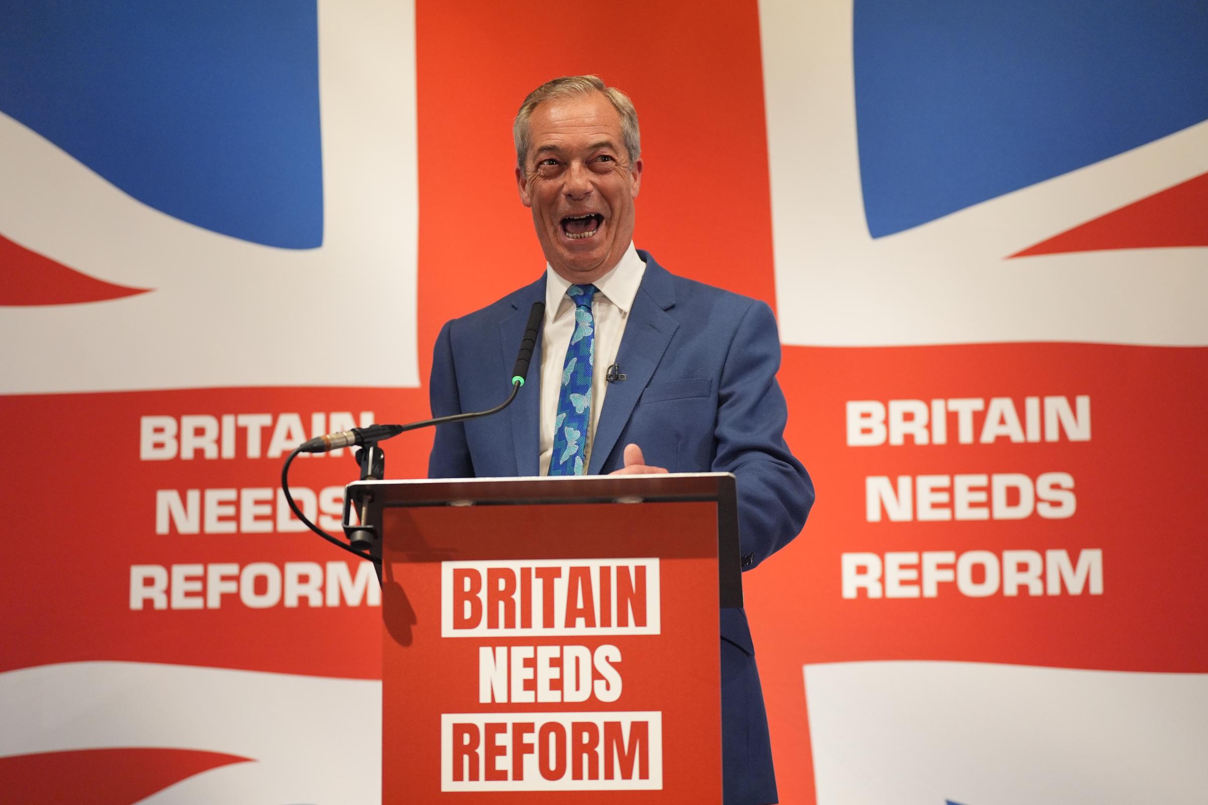 Nigel Farage to stand as Reform UK candidate for Clacton