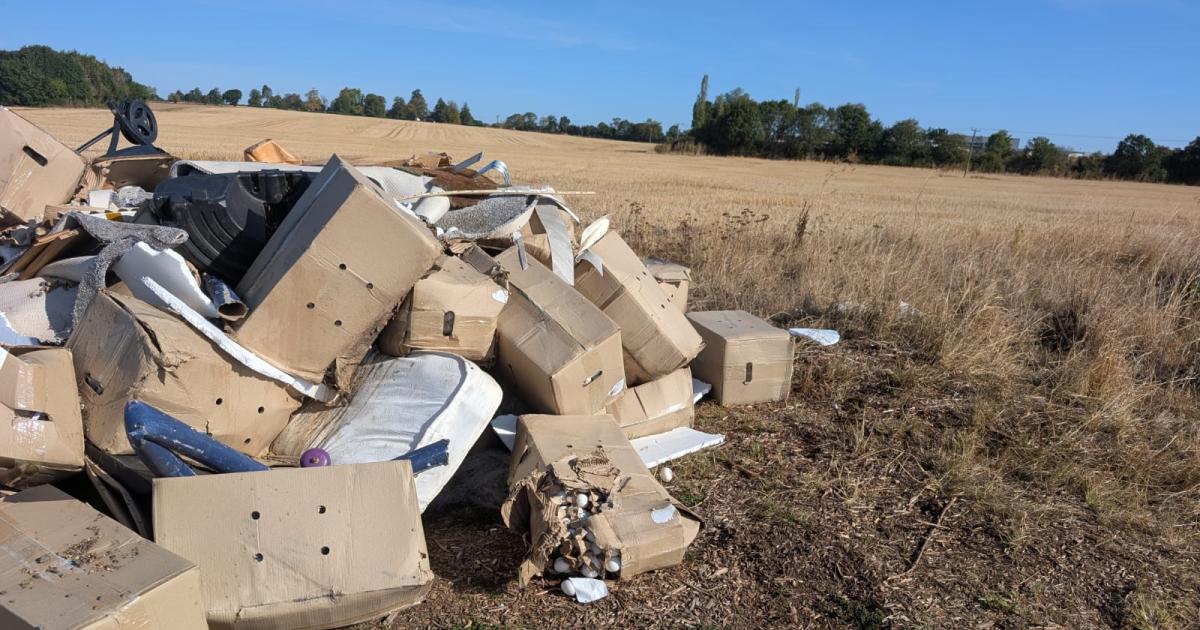 Council issues plea after road left blighted by large pile of fly-tipped rubbish
